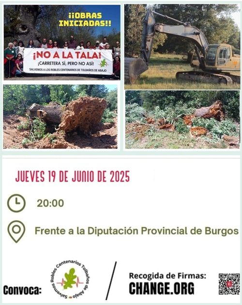 una concentración el jueves 19 de junio de 2025 a las 20:00h enfrente de la Diputación de Burgos para seguir reivindicando una carretera segura y respetuosa