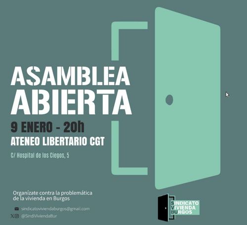 Asamblea Abierta. Por la problematica de la vivienda en Burgos