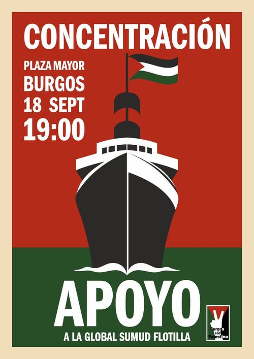 Concentración en apoyo a la flotilla rumbo a Gaza
