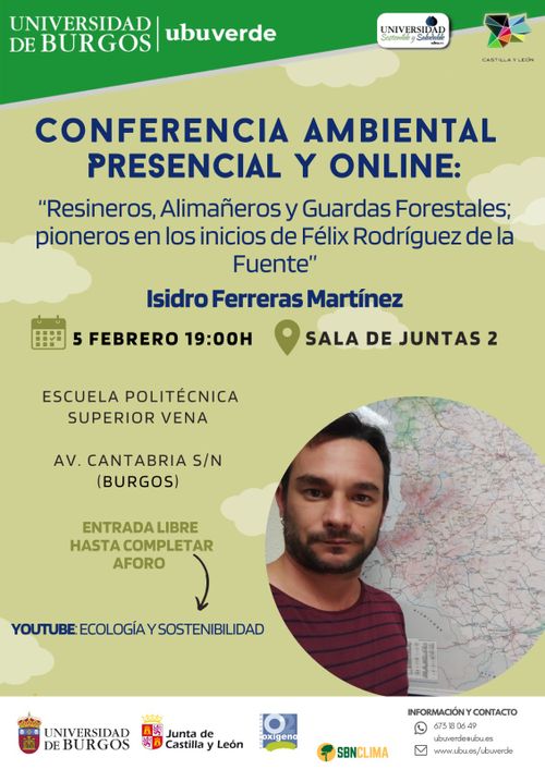 Conferencia: “Los Inicios de Félix Rodríguez de la Fuente” Con  Isidro Ferreras Martínez